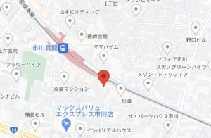 京成本線 市川間々駅至近テナント物件の地図