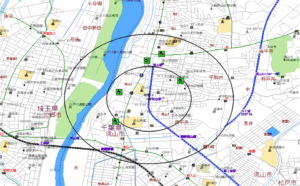 平和台駅周辺：診療圏マップ