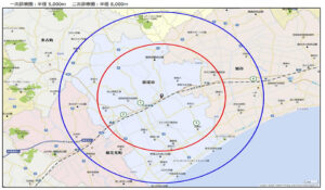匝瑳市役所前 医療地区の診療圏調査マップ
